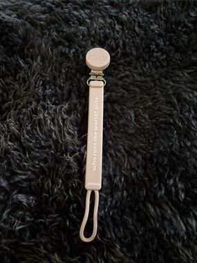 Bella Tunno 'who runs the world? girls.' Pink Pacifier Clip